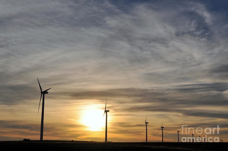 Sunset Photograph - Wind Power by Anjanette Douglas
