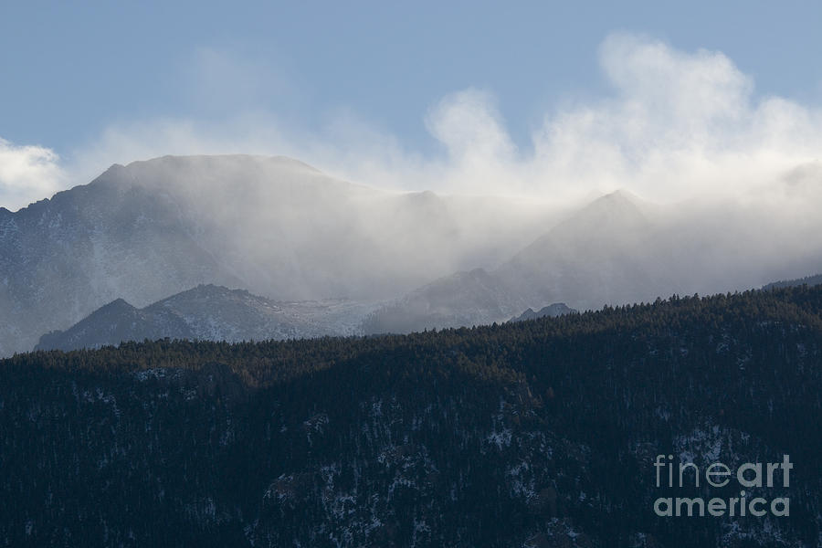 Wind Storm on Pikes Peak Colorado Photograph by Steven Krull