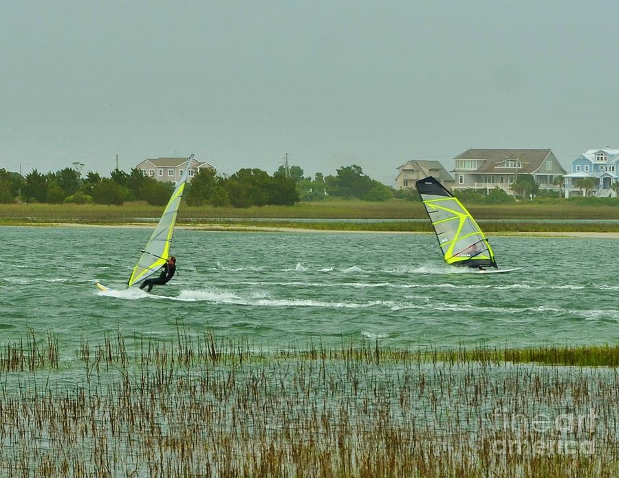 Wind Surfing 5 Photograph by Bob Sample