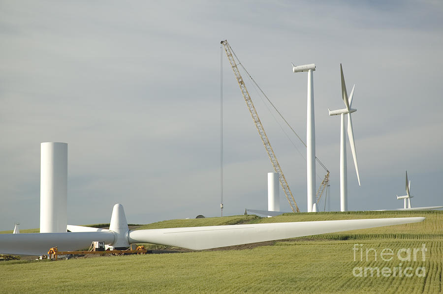 Wind Turbine Installation Photograph by Inga Spence
