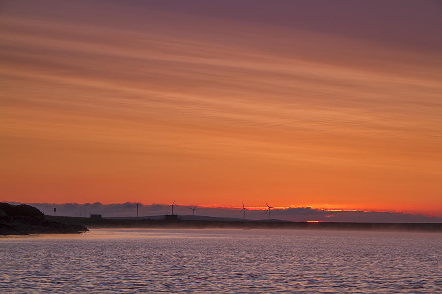 Wind turbine sunset - 1 Photograph by Chris Smith