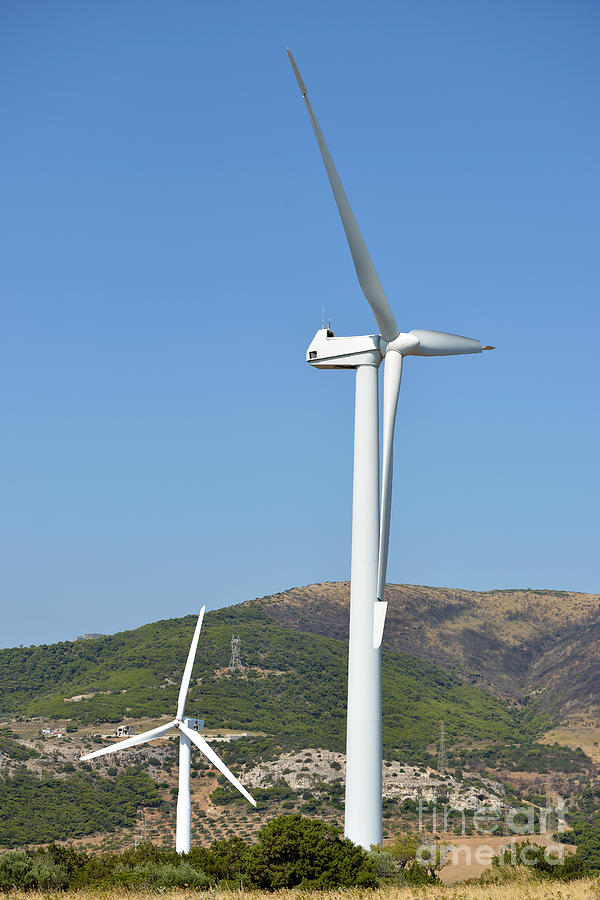Farm Photograph - Wind turbines by George Atsametakis