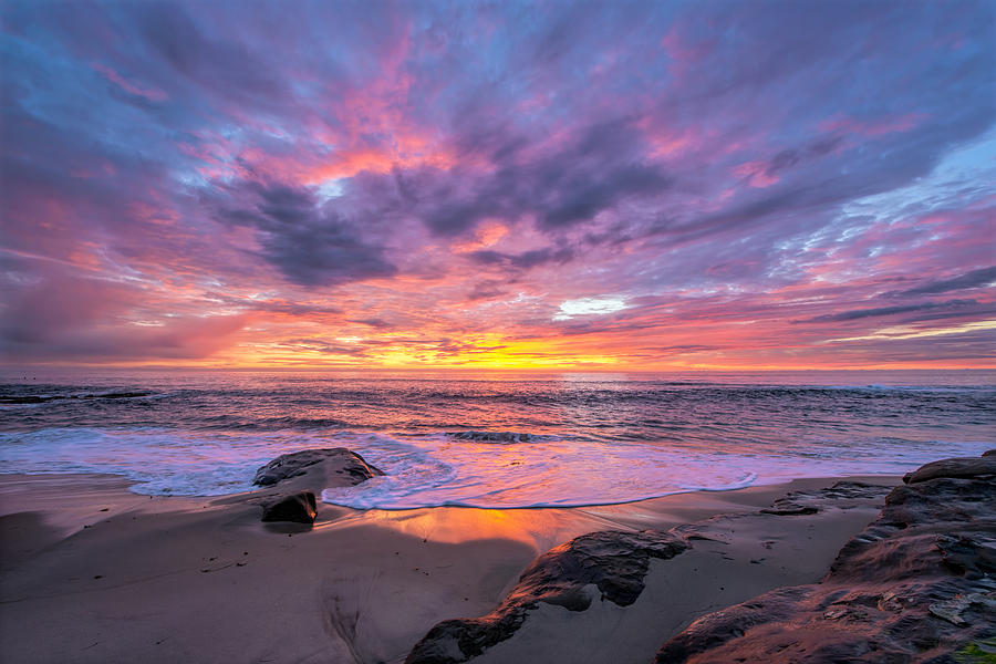 Windansea Beach Sunset Photograph by Mark Whitt
