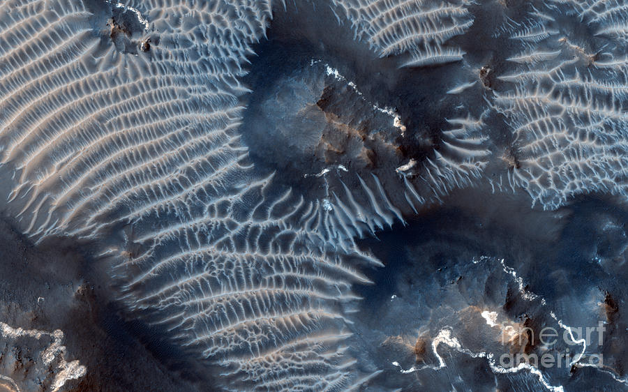 Windblown Sediments. Noctis Labyrinthus. Mars Painting by Celestial Images
