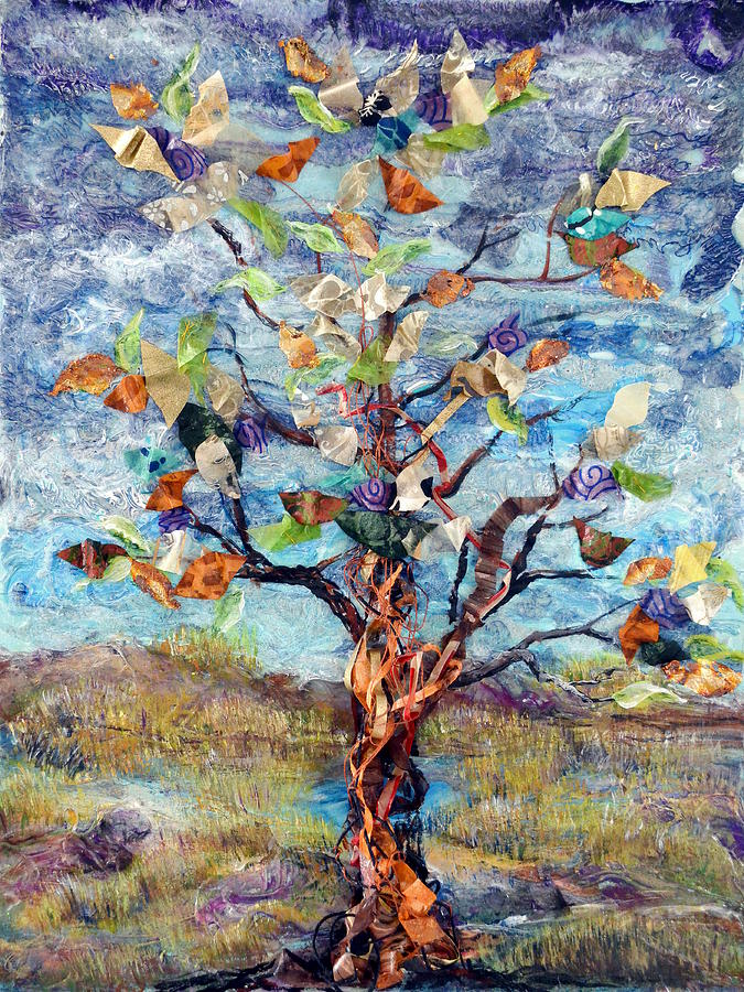 Windbreak Painting by Regina Valluzzi