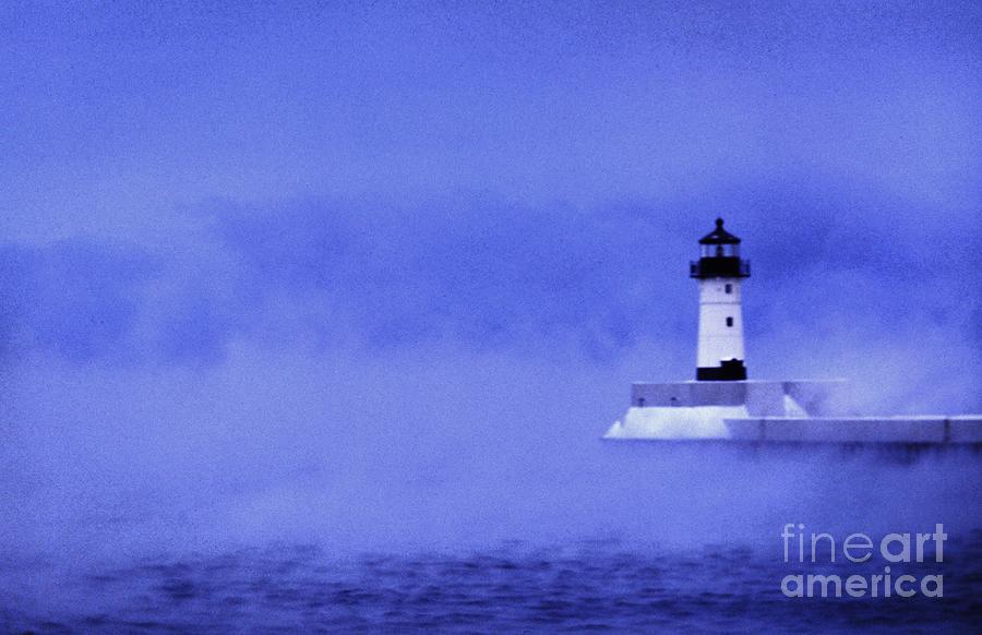 Winter Photograph - Windchill Fog    Winter     Duluth Harbor by Rory Cubel