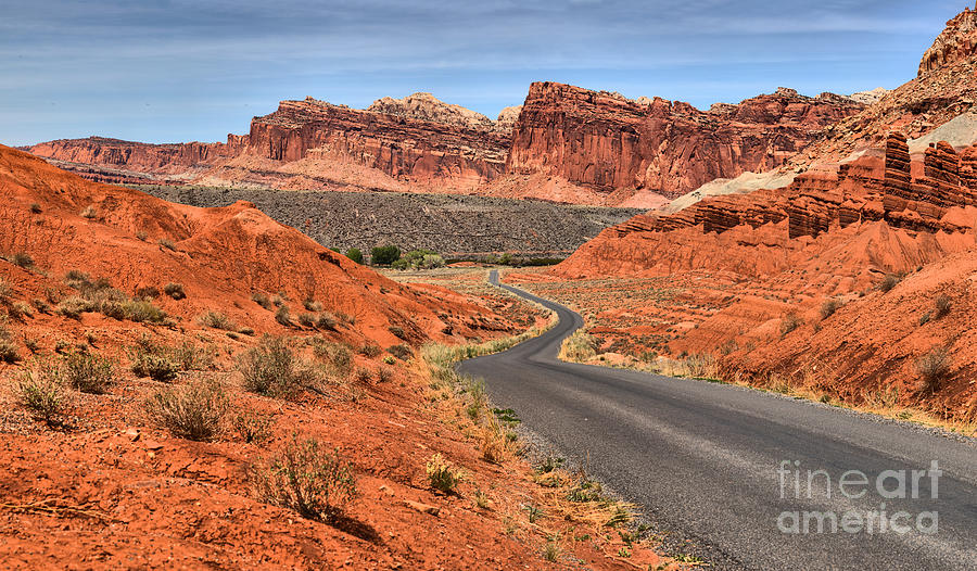 Capitol Reef National Park Photograph - Winding Along The Waterpocket Fold by Adam Jewell