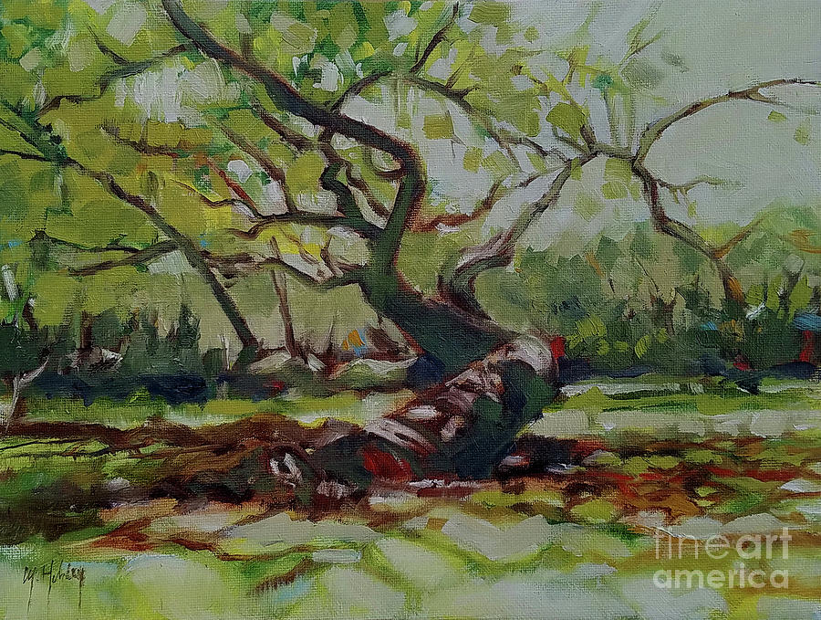 Winding oak Painting by Mary Hubley