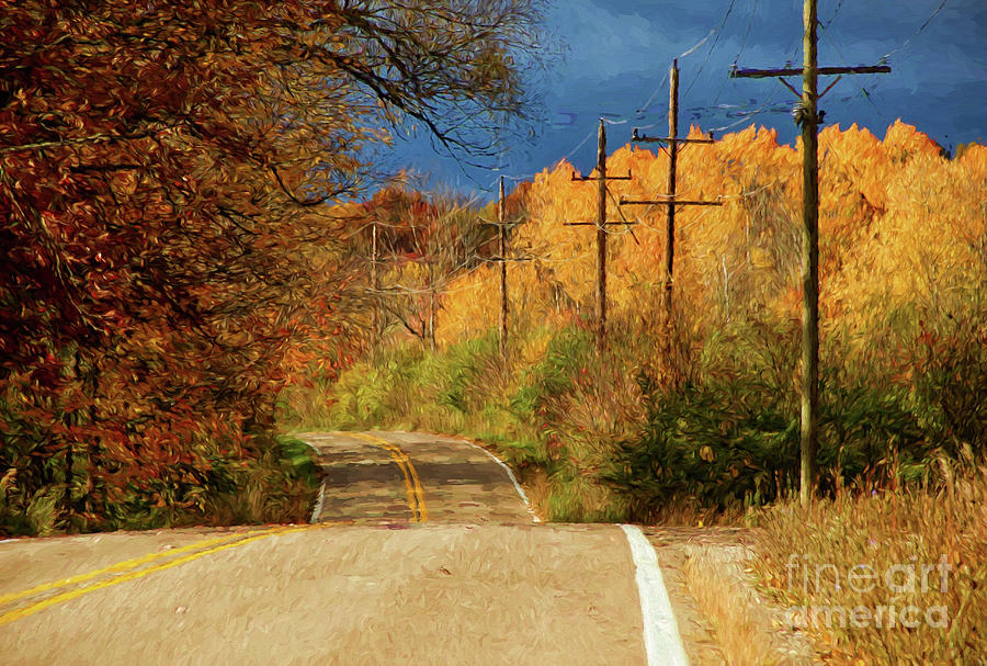 Winding Roads of Gold Painting Photograph by Rachel Cohen
