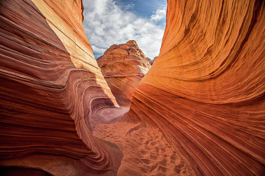 Winding Stripes of Sandstone Photograph by Wesley Aston