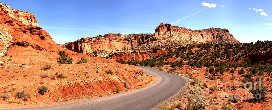 Capitol Reef National Park Photograph - Winding Through The Waterpocket by Adam Jewell