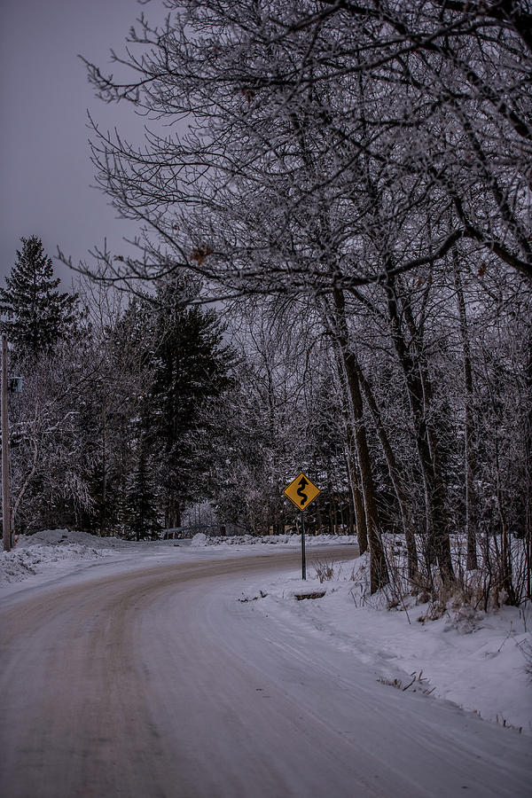 Winter Photograph - Winding Winter Road by Paul Freidlund