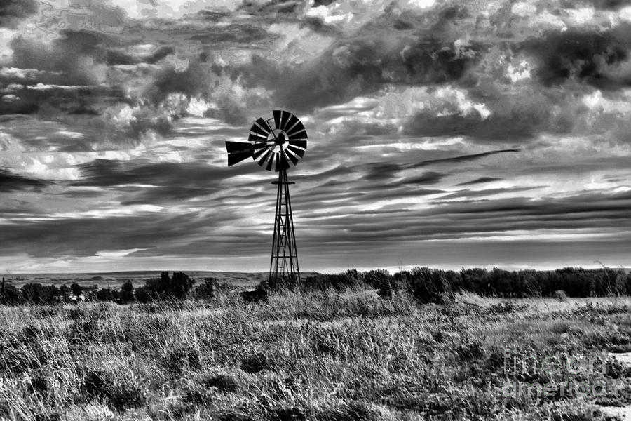 Windmill And Cloud Drama Photograph by Jeff Swan