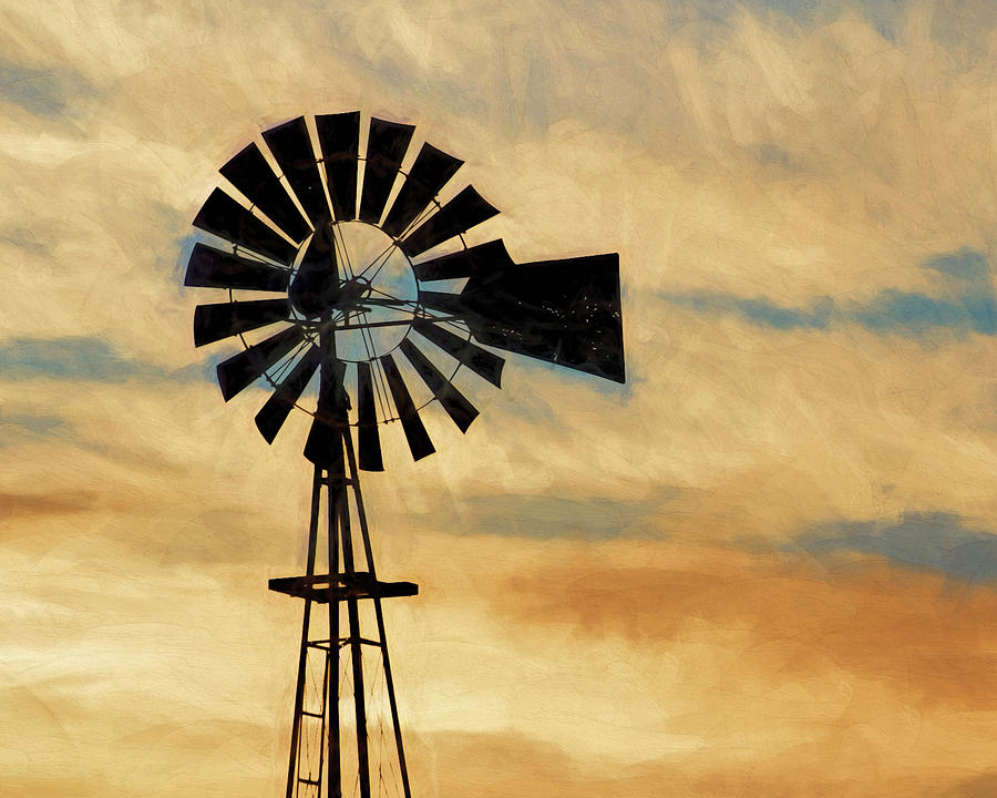 Sunset Photograph - Windmill Art -005 by Rob Graham