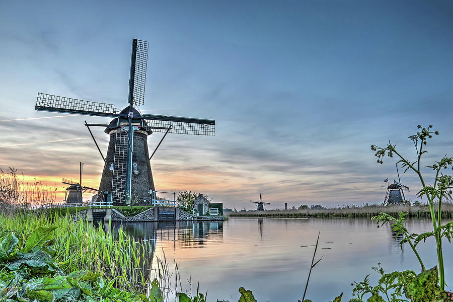 Windmill at Kinderdijk Photograph by Frans Blok