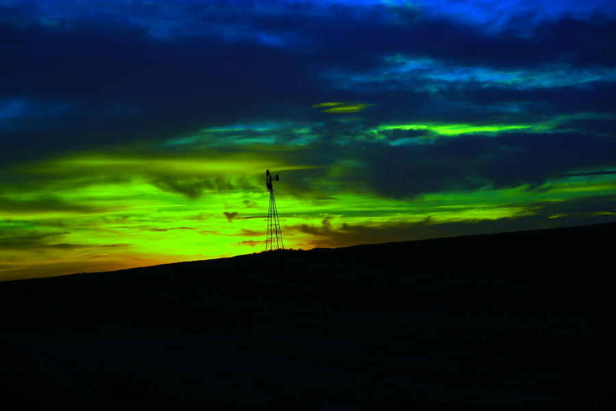 Windmill at sundown Photograph by Jeff Swan