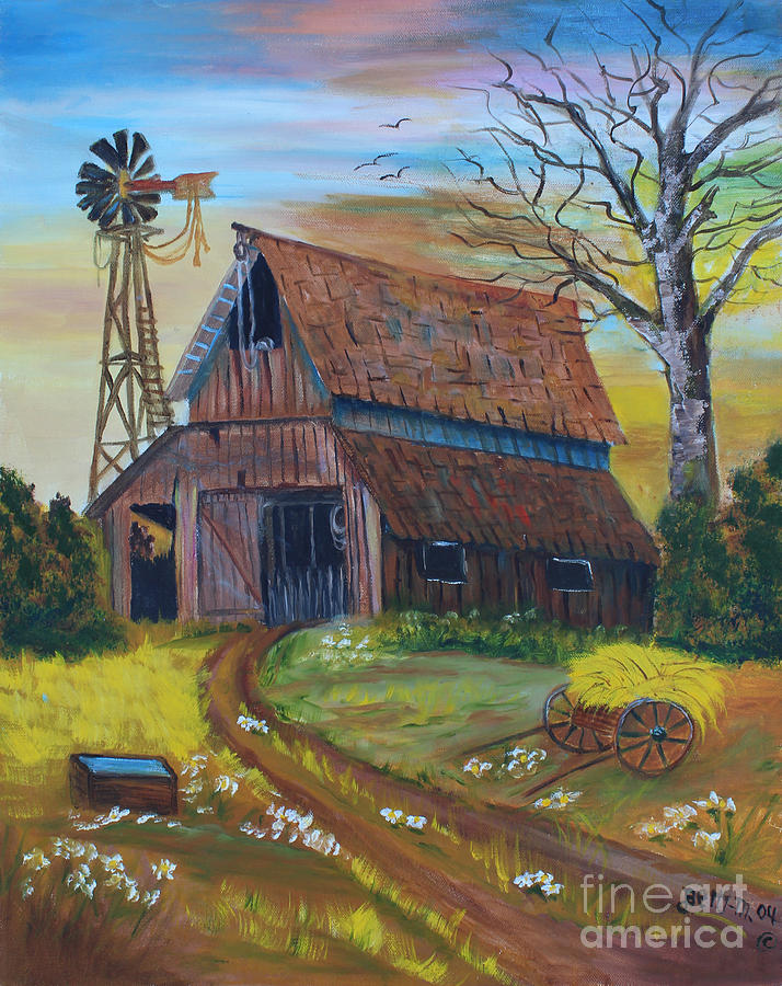 Windmill Barn Painting by Betty McGregor - Fine Art America