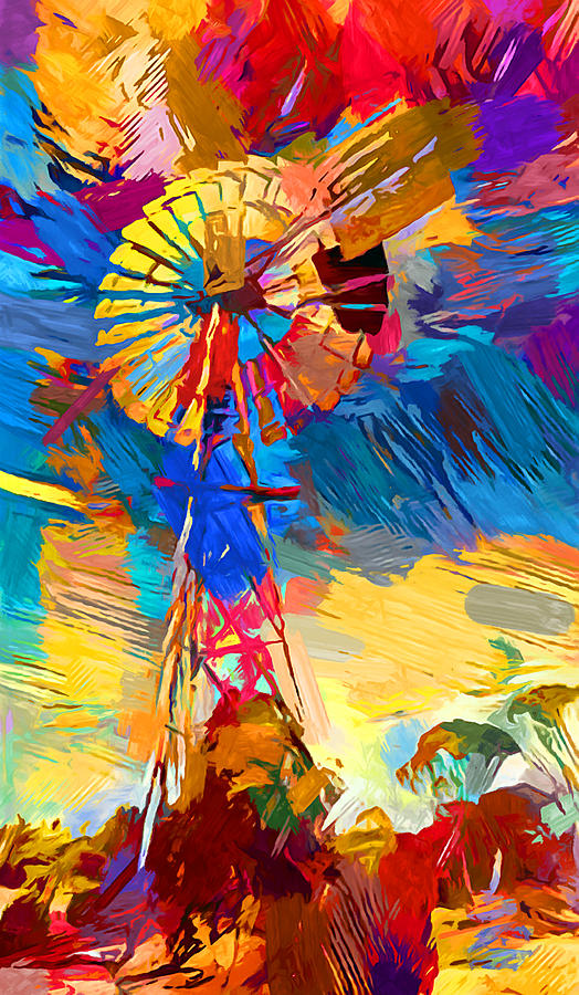Windmill Painting by Chris Butler