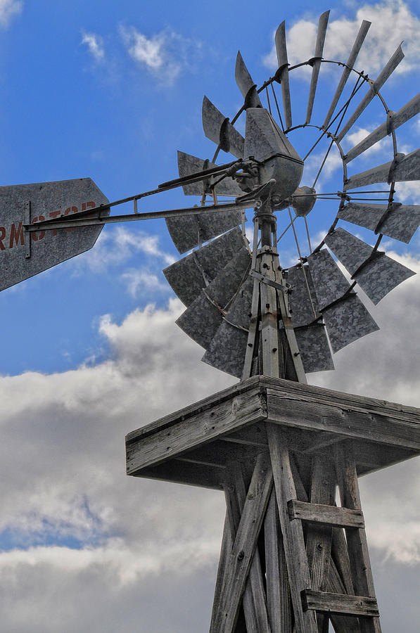 Summer Photograph - Windmill by Edwin A Rivers