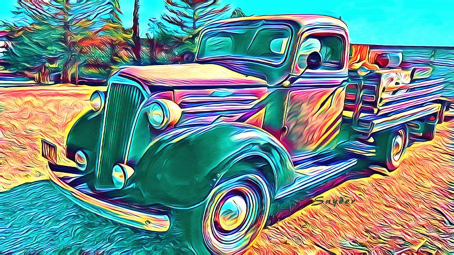 Windmill Farms Art Deco Chevrolet Truck Photograph by Floyd Snyder
