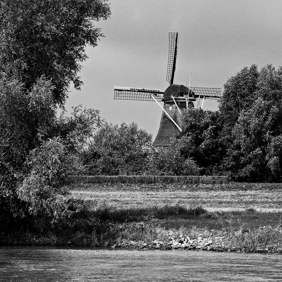 Windmill from the Meuse Photograph by Eric Tressler