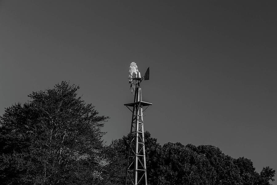 Windmill in BW Photograph by Doug Camara