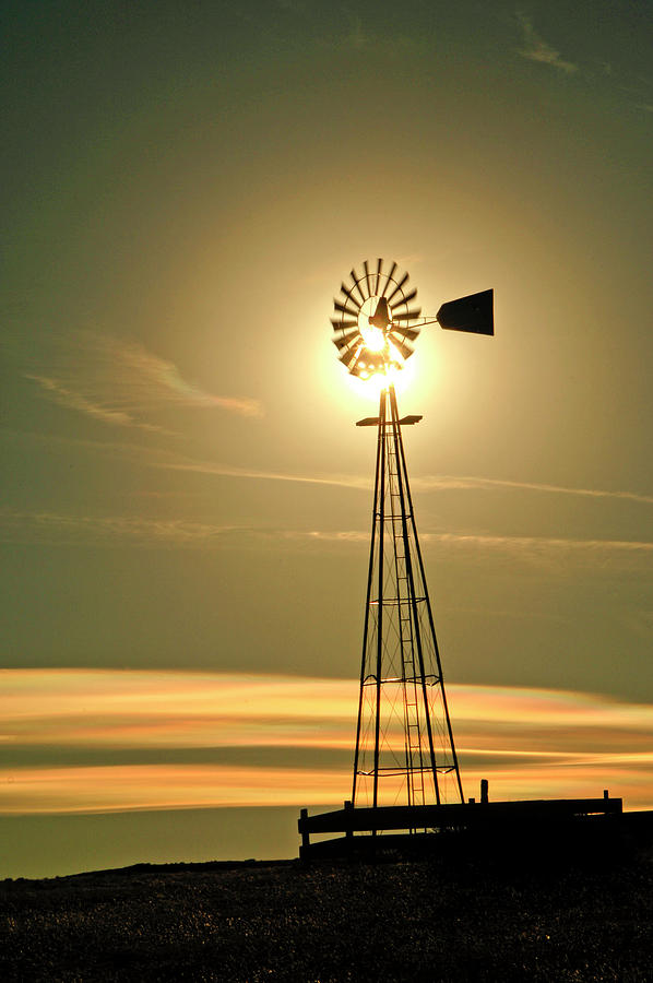 Windmill in Colorado Photograph by James Steele
