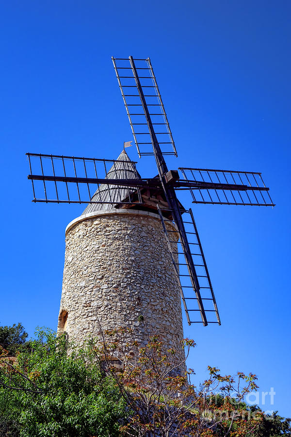 Windmill in Provence Photograph by Olivier Le Queinec