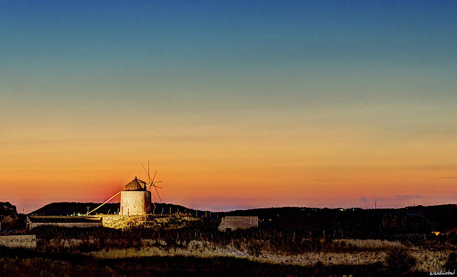 Windmill in the sunset of Vejer Photograph by Weston Westmoreland