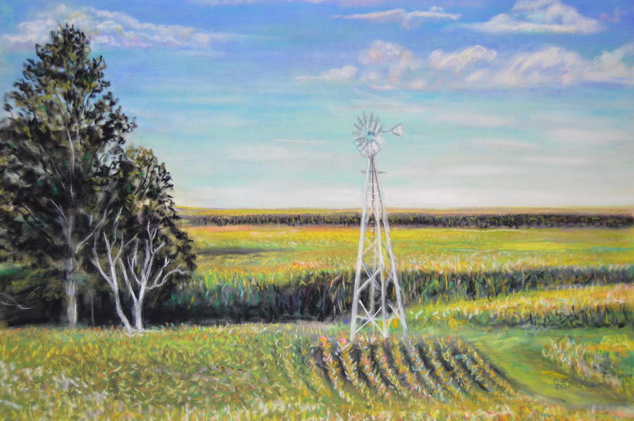 Tree Painting - Windmill by Julie Lemons