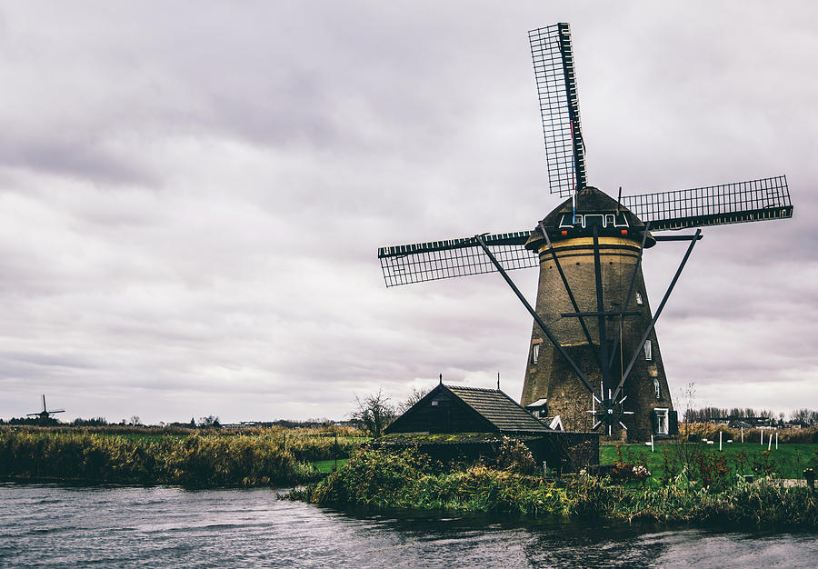 Windmill Kinderdijk Netherlands Photograph by Pati Photography