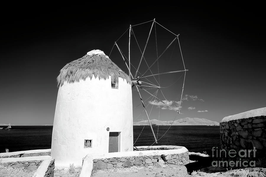 Windmill Little Door infrared Photograph by John Rizzuto