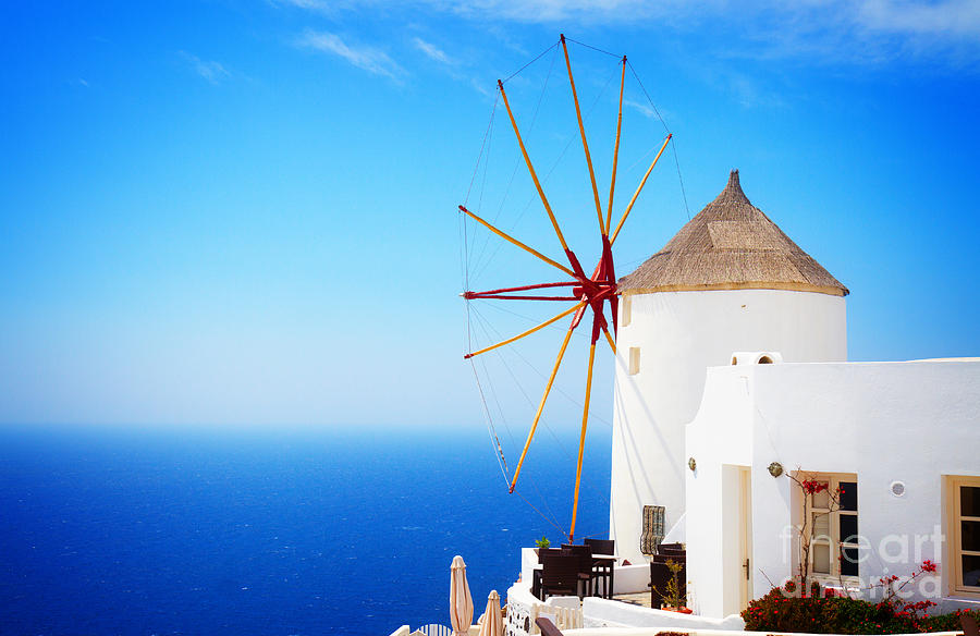 windmill of Oia, Santorini Photograph by Anastasy Yarmolovich
