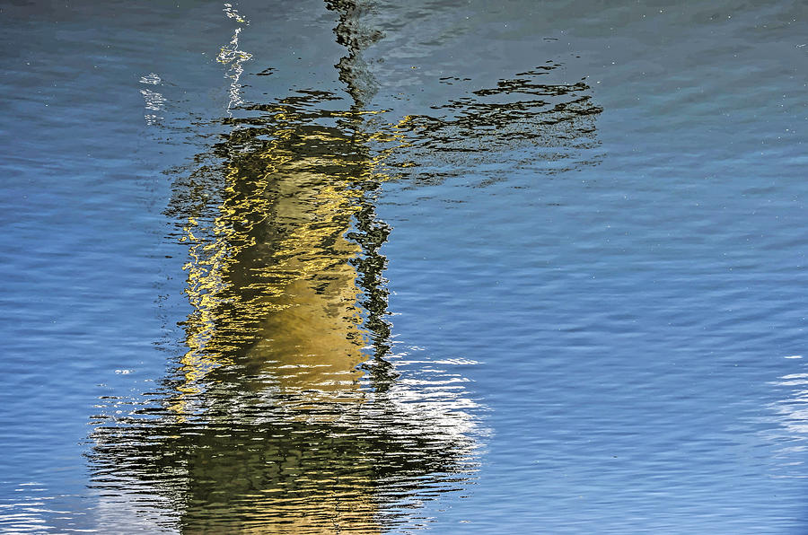 Windmill reflection Digital Art by Frans Blok