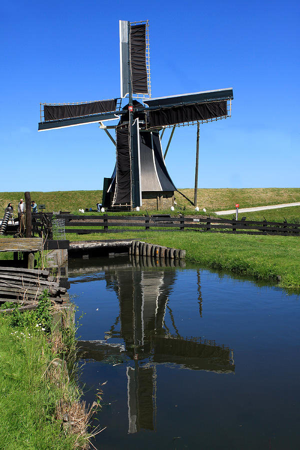 Windmill Photograph - Windmill Reflection  by Aidan Moran