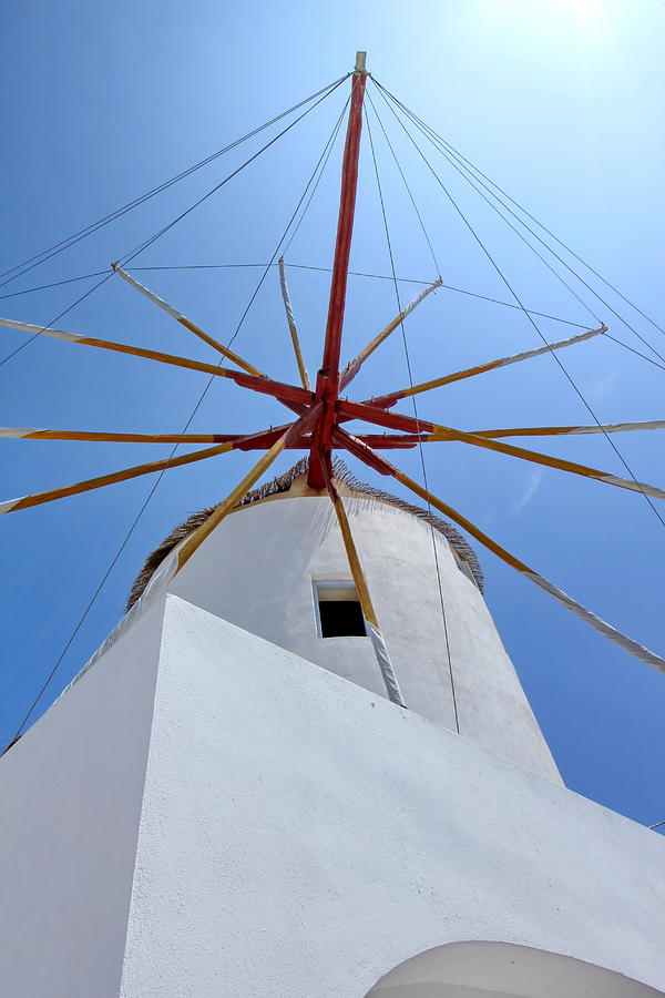Windmill, Santorini, Greece Photograph by Elenarts - Elena Duvernay photo