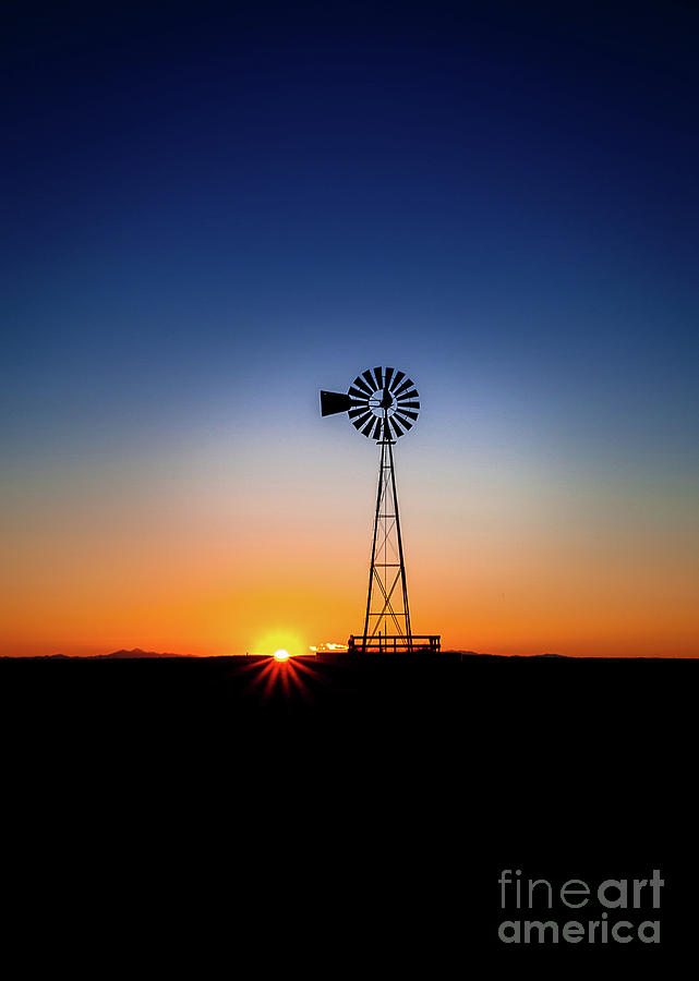Windmill Sundown Photograph by Steven Reed