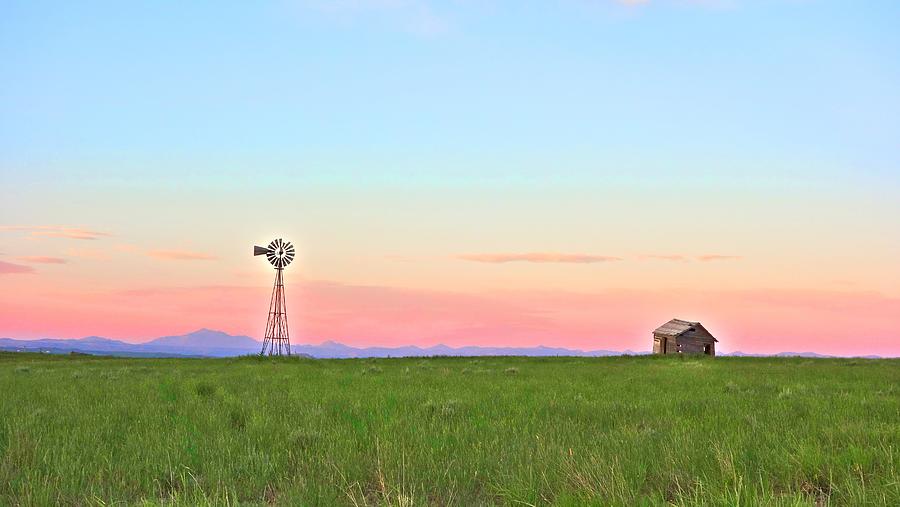 Windmill Sunrise Douglas Wyoming I Photograph by Lanita Williams