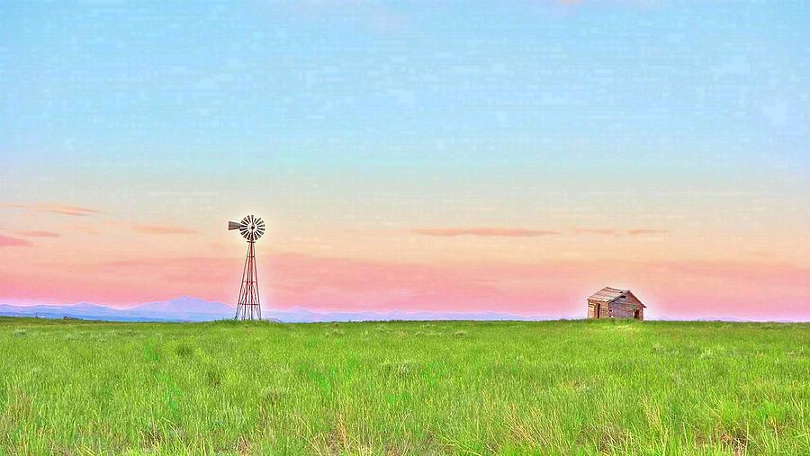 Windmill Sunrise Douglas Wyoming V Photograph by Lanita Williams