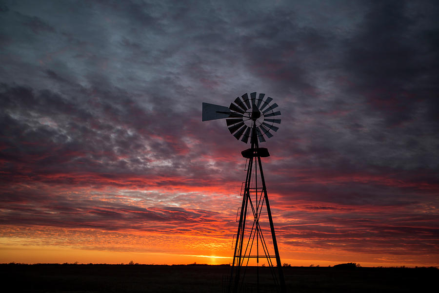 Windmill Sunset 21815 Photograph by Chris Harris - Pixels