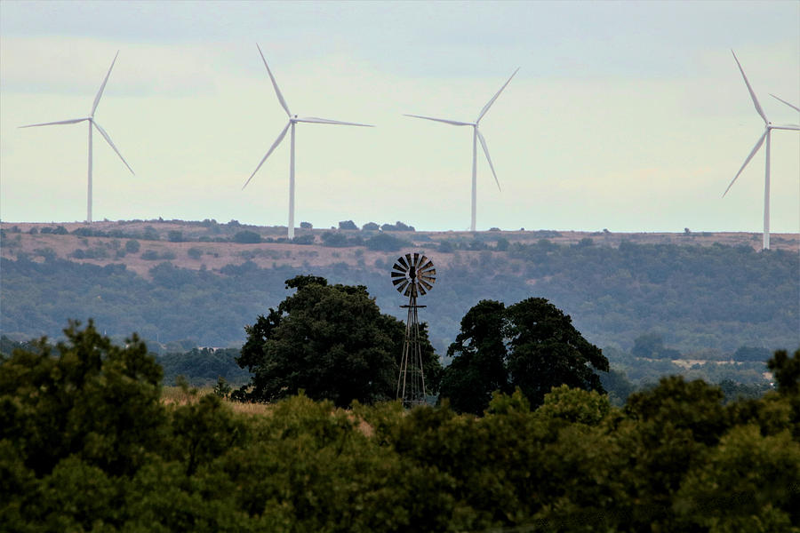 Windmills Old and New Photograph by Sheila Brown