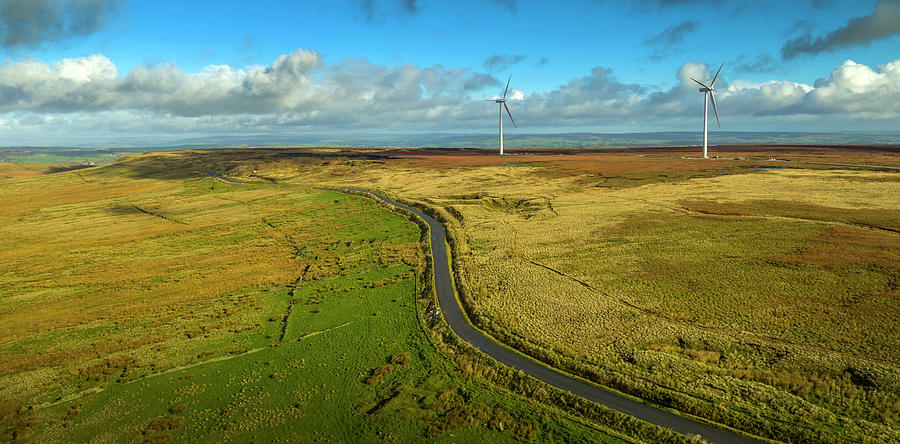 Windmills over Yorkshire Photograph by Philip Fearnley