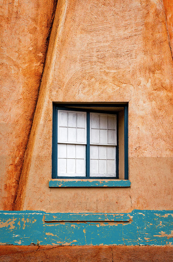 Santa Fe Mixed Media - Window and Adobe Walls by Carol Leigh