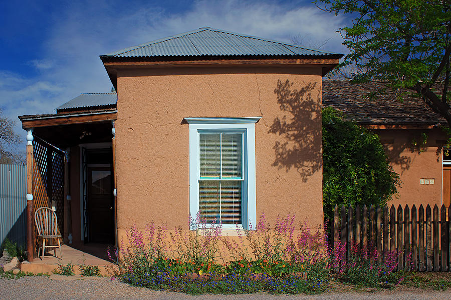 Window and Flowers - Barrio Historico - Tucson Photograph by Nikolyn McDonald