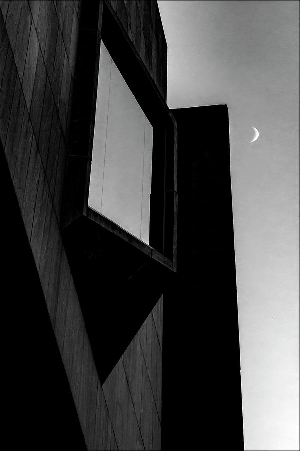 Window and Moon NYC Photograph by Robert Ullmann