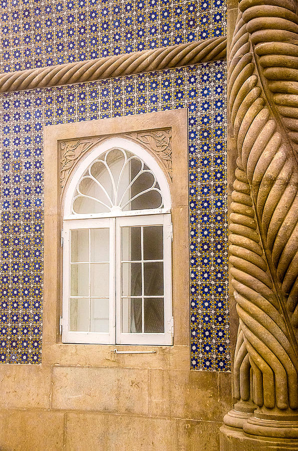 Window and Tiled Wall Pena National Palace Photograph by Julie Palencia