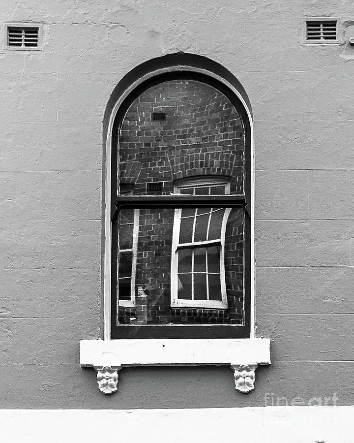 Black And White Photograph - Window and Window by Perry Webster