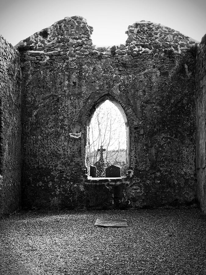 Architecture Photograph - Window at Fuerty Church Roscommon Ireland by Teresa Mucha