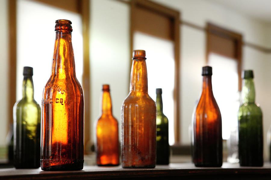 Window Bottles Photograph by Marilyn Hunt