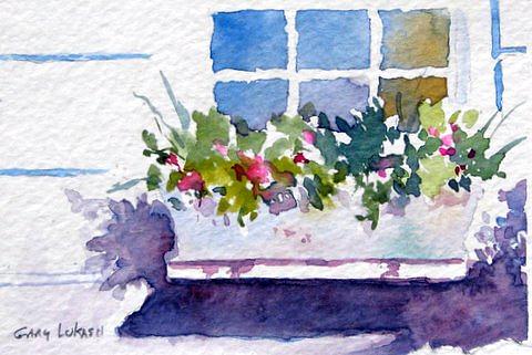 Window Box Painting by Gary Lukash - Fine Art America